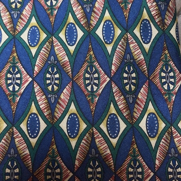 Christian Dior Vintage Blue Print Tie NWT - Picture 5 of 6